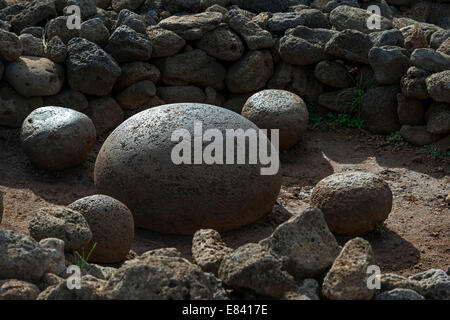 Ahu Te Pito Kura, der Nabel der Welt, Osterinsel, Chile Stockfoto