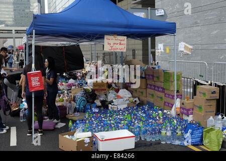 Lagerfläche für die Hong Kong Protesten beteiligt Stockfoto