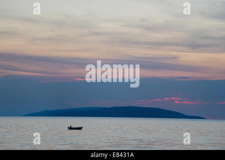 Sonnenuntergang in Gradac, Makarska Riviera, Kroatien Stockfoto