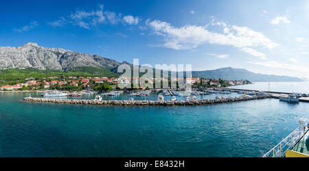 Panorama der Stadt Orebic in Kroatien Stockfoto