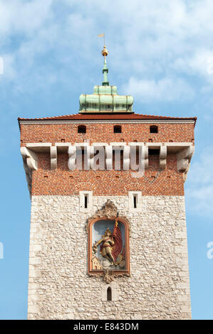 St. Florians Tor, Krakau, Polen Stockfoto