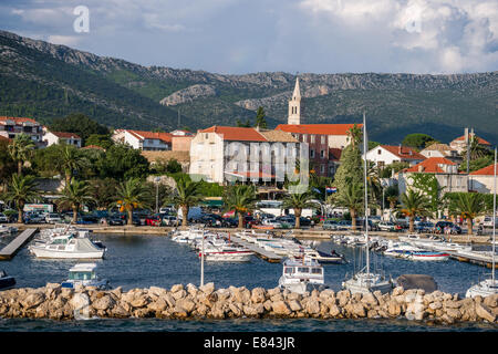 Ansicht einer Kleinstadt Orebic in Kroatien Stockfoto