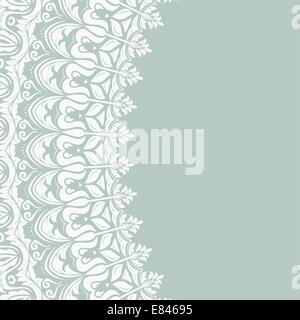 Orientalische Vektor Rahmen mit Damast, Arabesken und Blumenmuster. Zusammenfassung Hintergrund Stock Vektor