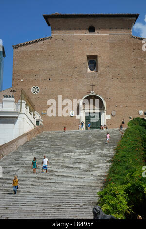 Aracoeli-Treppe und Santa Maria in Aracoeli Kirche Rom Italien Stockfoto