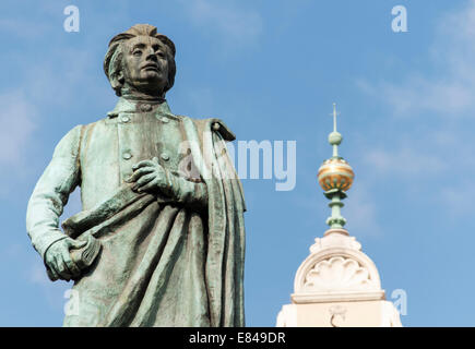 Adam Mickiewicz außerhalb Tuchhallen, Krakau, Polen Stockfoto