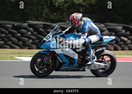 Britische Superbike 2014, Oulton Park, Hilltop Keith Farmer Stockfoto