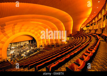 Interieur von der Radio City Music Hall in New York, Vereinigte Staaten Stockfoto