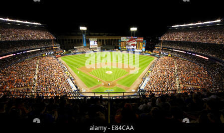 Gefüllte Mets Citi Field-Stadion in New York City, USA. Stockfoto