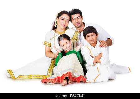 Südindische Familie ruht Stockfoto