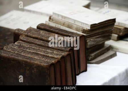 Bücher über Straßenstand. Stockfoto