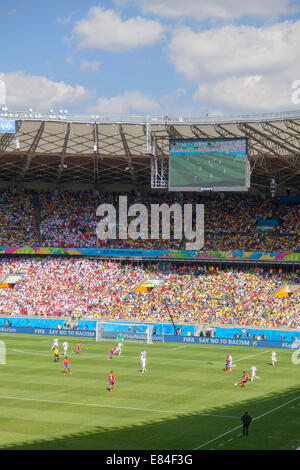 England V Costa Rica World Cup Football match bei Estadio Mineirão, Belo Horizonte, Minas Gerais, Brasilien Stockfoto