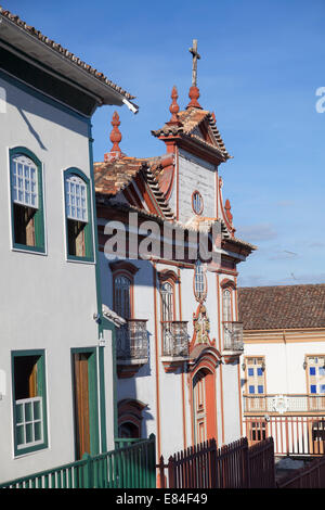 Kirche Nossa Senhora Carmo, Diamantina (UNESCO-Weltkulturerbe), Minas Gerais, Brasilien Stockfoto