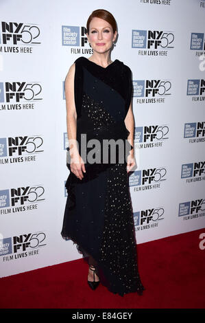 Julianne Moore kommt für die "Maps To The Stars" Premiere während der 52. New York Film Festival. Stockfoto