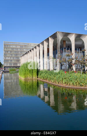 Itamaraty Palace, Brasilia, Distrito Federal, Brasilien Stockfoto