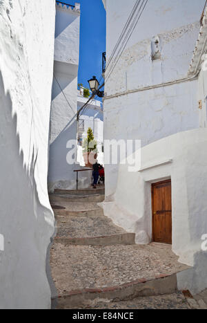 Frigiliana Street Scene, Costa del Sol, Provinz Malaga, Andalucoa, Spanien Stockfoto