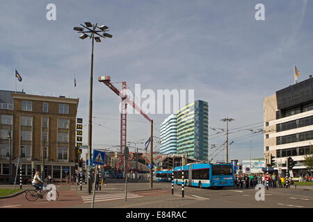 Arnhem, Niederlande - 28. September 2014: Neue Stasionsstraat Arnheim Stockfoto