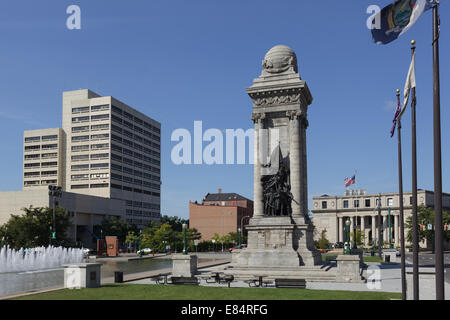 Soldaten und Sailors Monument Anker Clinton Square, Syracuse, New York. Stockfoto