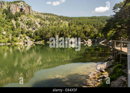 Refexiones der schwarzen Lagune, Soria, Spanien Stockfoto