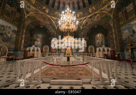 Refektorium (Saint Anthony und Theodosius) Kirchenraum im Kiewer Höhlenkloster Stockfoto