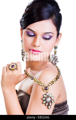 Glamour Damen entwerfen Indianerschmuck Stockfoto