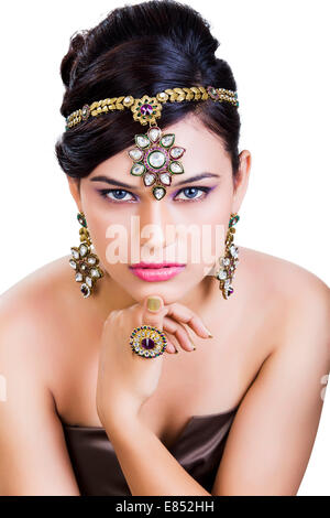 Glamour Damen entwerfen Indianerschmuck Stockfoto