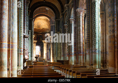 Kirche Notre-Dame la Grande, eine romanische Kirche, Poitiers, Departement Vienne, Region Poitou-Charentes, Frankreich Stockfoto