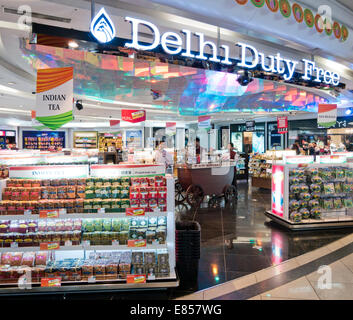 Duty Free bei Indira Gandhi International Airport in Delhi Indien Stockfoto