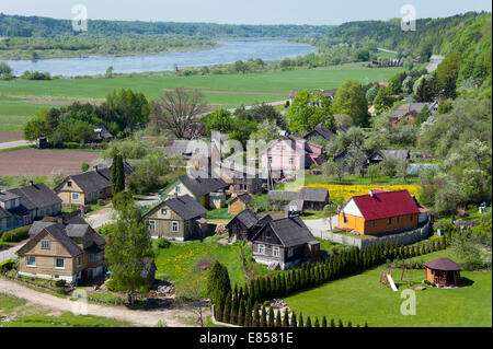 Blick vom Burgberg, Memel, Seredzius, Litauen, Baltikum Stockfoto