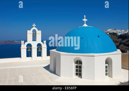 Kirche in Firostefani, Santorin, Kykladen, Griechenland Stockfoto