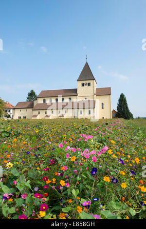 St. Georgskirche, Oberzell, Reichenau, Weltkulturerbe, Baden-Württemberg, Deutschland Stockfoto