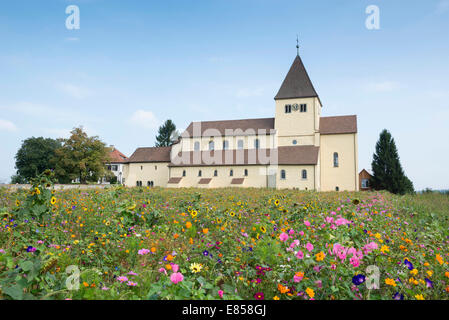 St. Georgskirche, Oberzell, Reichenau, Weltkulturerbe, Baden-Württemberg, Deutschland Stockfoto