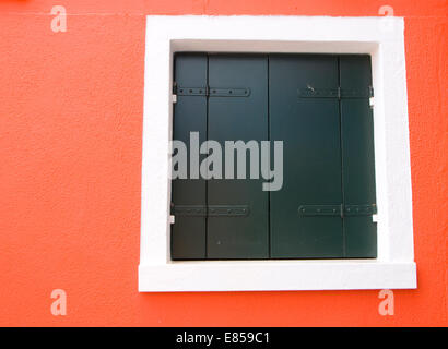 Die Farben der Wände der Burano, Venedig, Italien Stockfoto