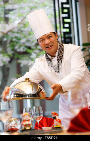 Portrait des Küchenchefs Stockfoto