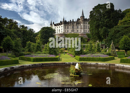 Dunrobin Castle und Gärten in der Nähe von Golspie, Sutherland, Highland, Schottland Stockfoto