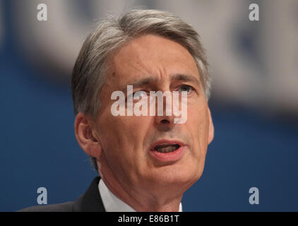 PHILIP HAMMOND MP SECRETARY OF STATE FOR FOREIGN 1. Oktober 2014 ICC BIRMINGHAM ENGLAND Stockfoto