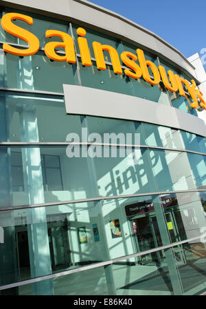 Sainsbury Supermarkt Supermarkt in Northfield, Birmingham, West Midlands. Stockfoto