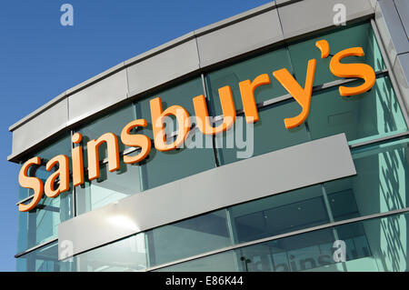 Sainsbury Supermarkt Supermarkt in Northfield, Birmingham, West Midlands. Stockfoto