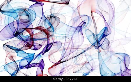 Bunte Linien auf weißem illustration Stockfoto