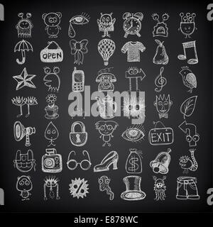 49 hand Zeichnung Doodle-Icon-set Stockfoto