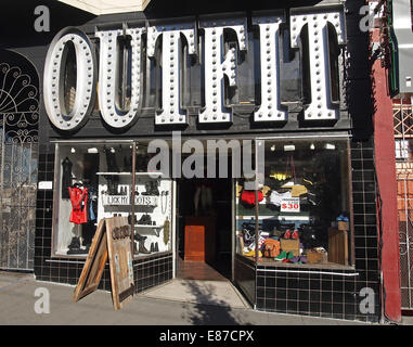 Outfit-Shop auf der Castro Street San Francisco Stockfoto