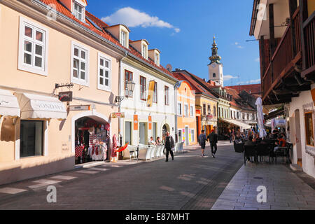 Zagreb-Café, Tkalciceva Straße Stockfoto