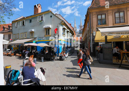 Zagreb-Café, Tkalciceva Straße Stockfoto