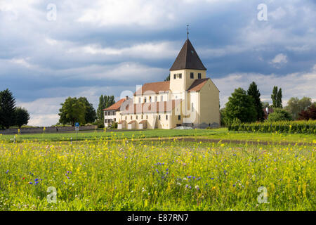 St. Georgskirche, Oberzell, Reichenau, UNESCO Weltkulturerbe, Baden-Württemberg, Deutschland Stockfoto