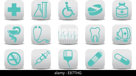 Vektor-Illustration von Medizin-Icons. Sie können für Ihre Website, Anwendung oder Präsentation Stock Vektor