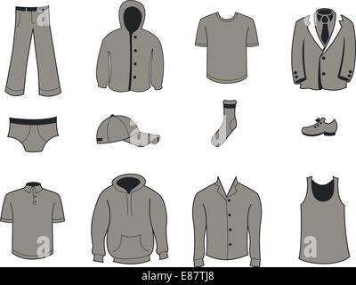 Vektor-Illustration-Set von Mode und Accessoires-Symbole Stock Vektor