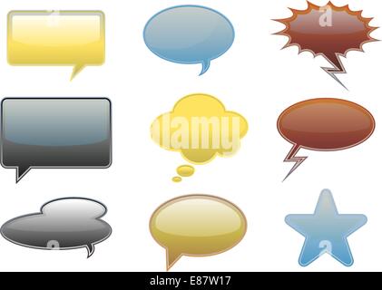 Vektor-Illustration Comic-Blasen. Stock Vektor