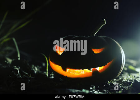 Jack-o-Laterne Halloween-Hintergrund Stockfoto