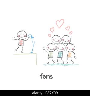 Fans Stock Vektor
