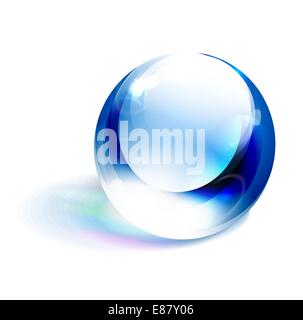 Vektor blau glänzende Kugel Stock Vektor