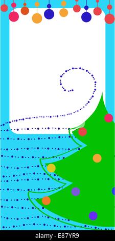 Vektor-Illustration von Retro-Design Weihnachtsgrußkarte mit textfreiraum für Ihren text Stock Vektor